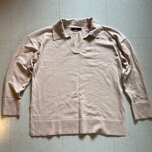 Cream oversized elegant Long Sleeve Sweater